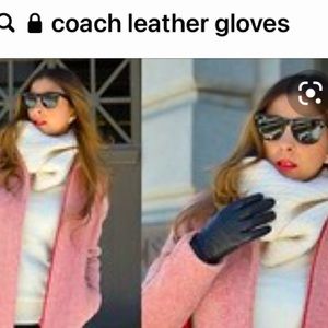 Coach leather gloves